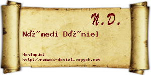 Némedi Dániel névjegykártya